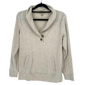 Banana Republic Cream Sweater with Button Detail Size Medium